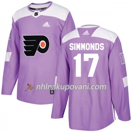 Philadelphia Flyers Dresy Wayne Simmonds 17 Adidas 2017-2018 Nachová Fights Cancer Practice Authentic - Pánské Philadelphia Flyers Dresy Wayne Simmonds 17 Adidas 2017-2018 Nachová Fights Cancer Practice Authentic - Pánské